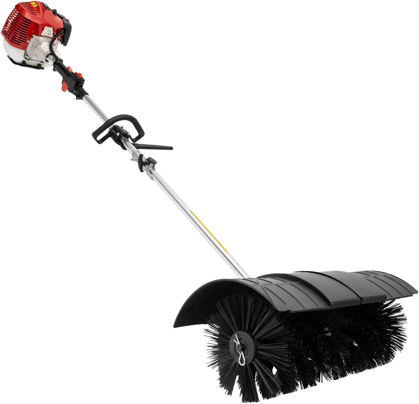 52CC Grass Handheld Sweeper Power Broom for Artificial Turf 2-Stroke Gas Powered Broom Turf Brush for Artificial Grass Single Cylinder Grass Power Brush Lawn Sweeper Cleaner Tools