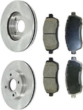 3pcs Front Ceramic Brake Pad and Rotor Brake Kit Replace 10514540, D1454C fits Ford Fiesta 1.6L 2011 2012 2013 2014 2015 2016 2017 2018 2019, fits Fiesta 1.0L 2014 2015 2016 2017
