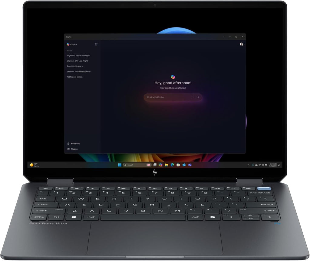 HP OmniBook Laptop / 14' 2880x1800 Touch 120Hz / 8 Cores Intel Ultra 9 288V Intel Arc 140V Graphics / 32GB LPDDR5 4TB NVMe SSD/Backlit KB FPR Thunderbolt 4 Wi-Fi 7 / Win11 Pro/Eclipse Gray