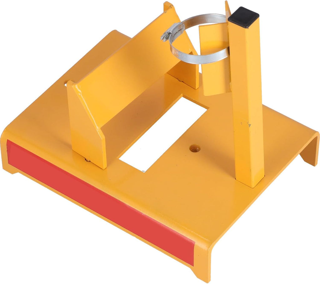 Pilipane Lawn Mower Blade Sharpener Grinder Adjustable Detachable Anti Tool for Lawn Mower Blade Maintenance Yellow Iron Material 30° Angle Sharpening Design