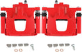 SCITOO 18B5046 18B5047 Disc Brake Calipers Assembly with Bracket Red Fit For Dodge Nitro 2007-2011,For Jeep Liberty 2008-2012,For Jeep Wrangler 2007-2017,For Jeep Wrangler JK 2018