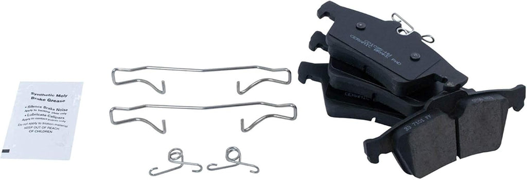 TRQ Rear Brake Pad and Rotor Set Ceramic Solid Rotors Calipers Compatible with 2009-2013 Mazda 3
