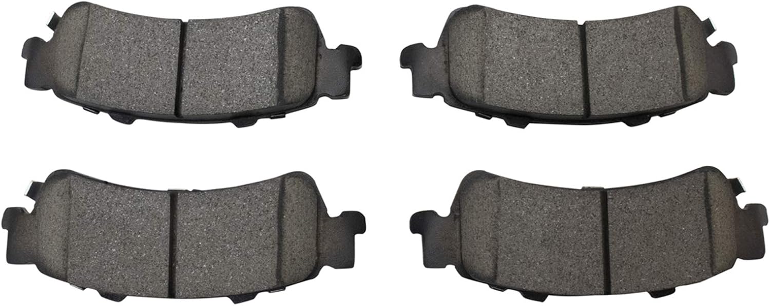 TRQ Rear Brake Pad and Rotor Set Ceramic Vented Rotors Calipers Compatible with 2003-2005 Chevrolet Astro GMC Safari 1999-2002 Silverado 1500 2000-2001 Tahoe 1999-2002 Sierra 1500 2000-2001 Yukon