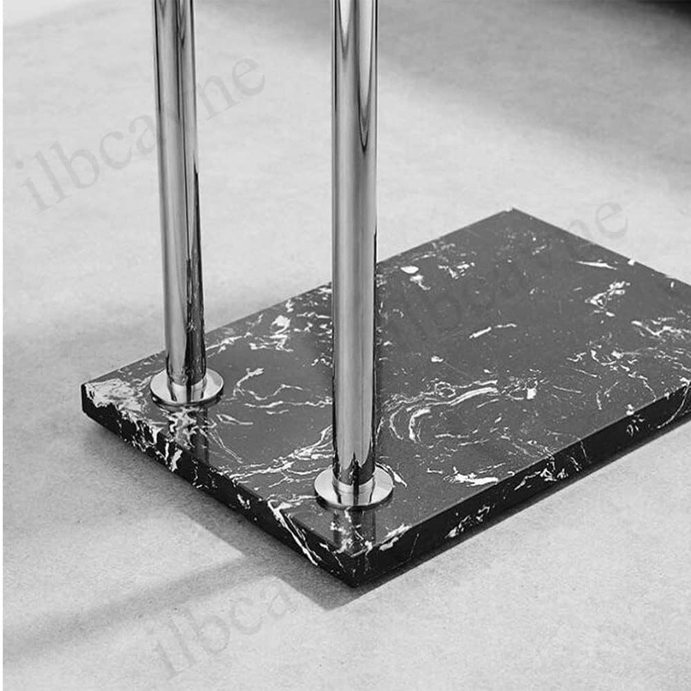 Towel Rail Bathroom Towel Racks for Bathroom,Freestanding Towel Holder Towel Stand with Bars,Double Clothes Drying Rack Airer/Black (Black),Silver
