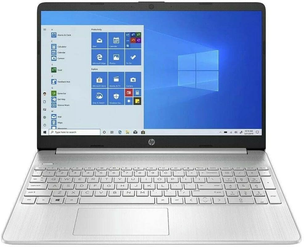 2022 HP 15.6' HD Non-Touch Laptop 11th gen Intel Core i3-1115G4, 8GB RAM, 256GB SSD, HD Webcam, WiFi, Bluetooth 4.2, USB Type-C, HDMI, Windows 10 S, Natural Silver, LPT 2-Week Support