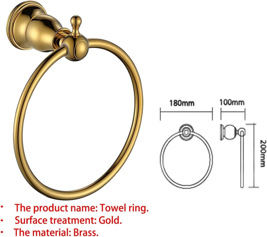 KETTEL Bathroom Hardware ， Gold Robe Hook Towel Rail，Fixtures Holder Bathroom Accessories,Wall-Mounted Bathroom Rack Accessory (Color : Toilet Cup Holder)