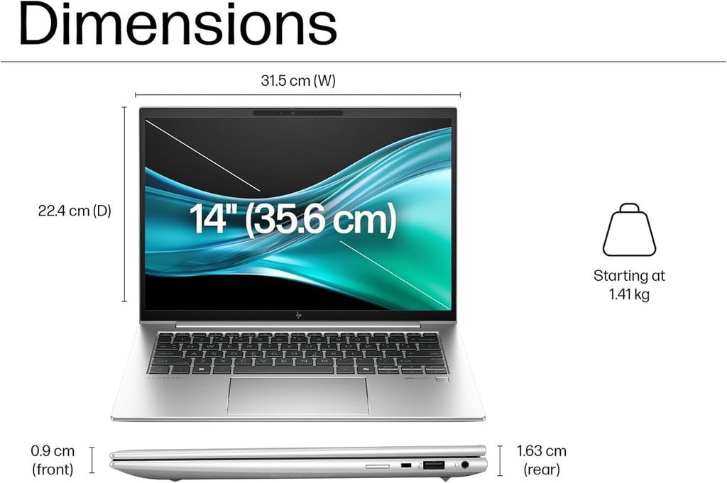 HP EliteBook 840 G11 Business AI PC Laptop (14' FHD+ Anti-Glare, Intel 12-Core Ultra 7 155U (> i7-1355U), 16GB DDR5 RAM, 512GB SSD), Fingerprint, 5MP IR Webcam, Backlit, 2X Thunderbolt 4, Win 11 Pro