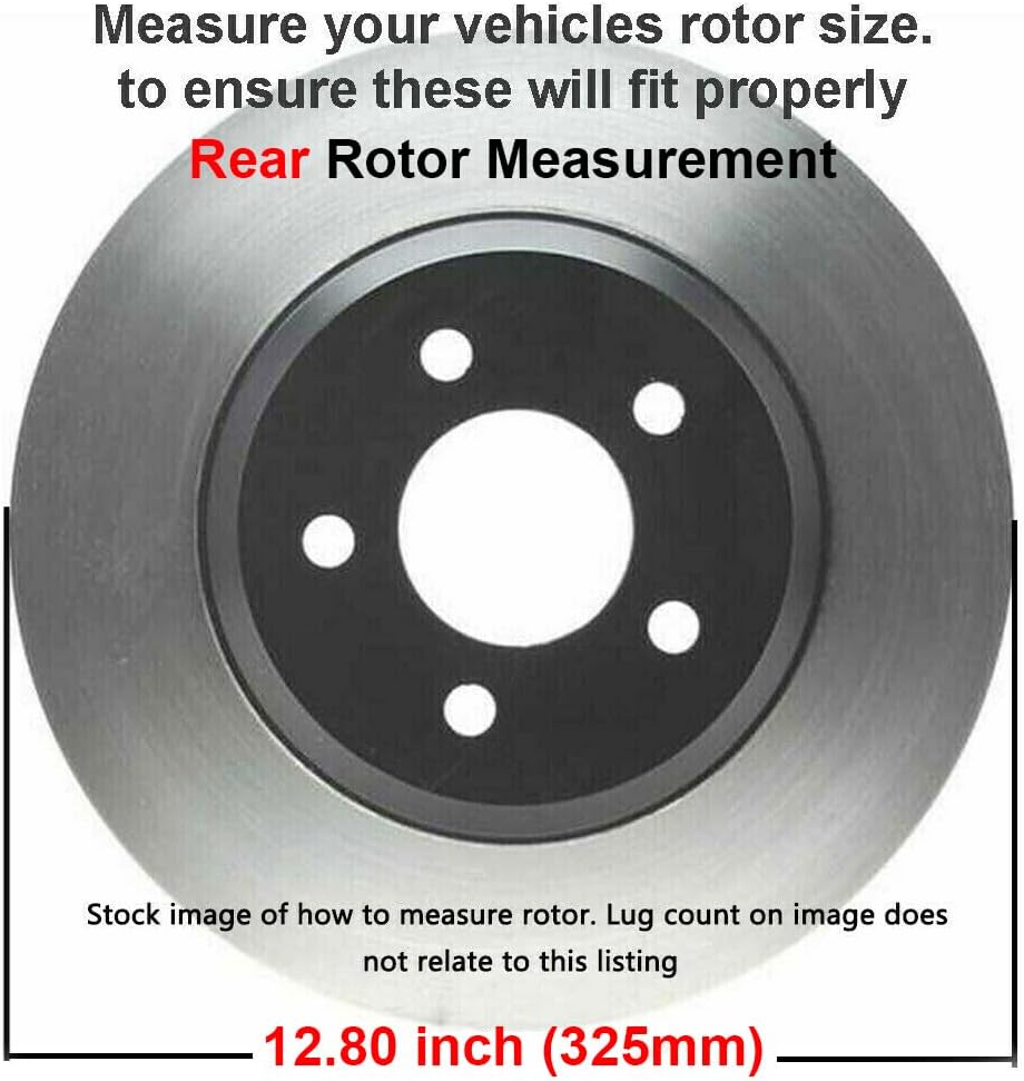 Detroit Axle - 4.2L Brake Kit for Chevrolet Trailblazer GMC Envoy Buick Rainier Drilled & Slotted Rotors Ceramic Brakes Pads Replacement : 11.89'' Front Rotor and 12.8'' Rear