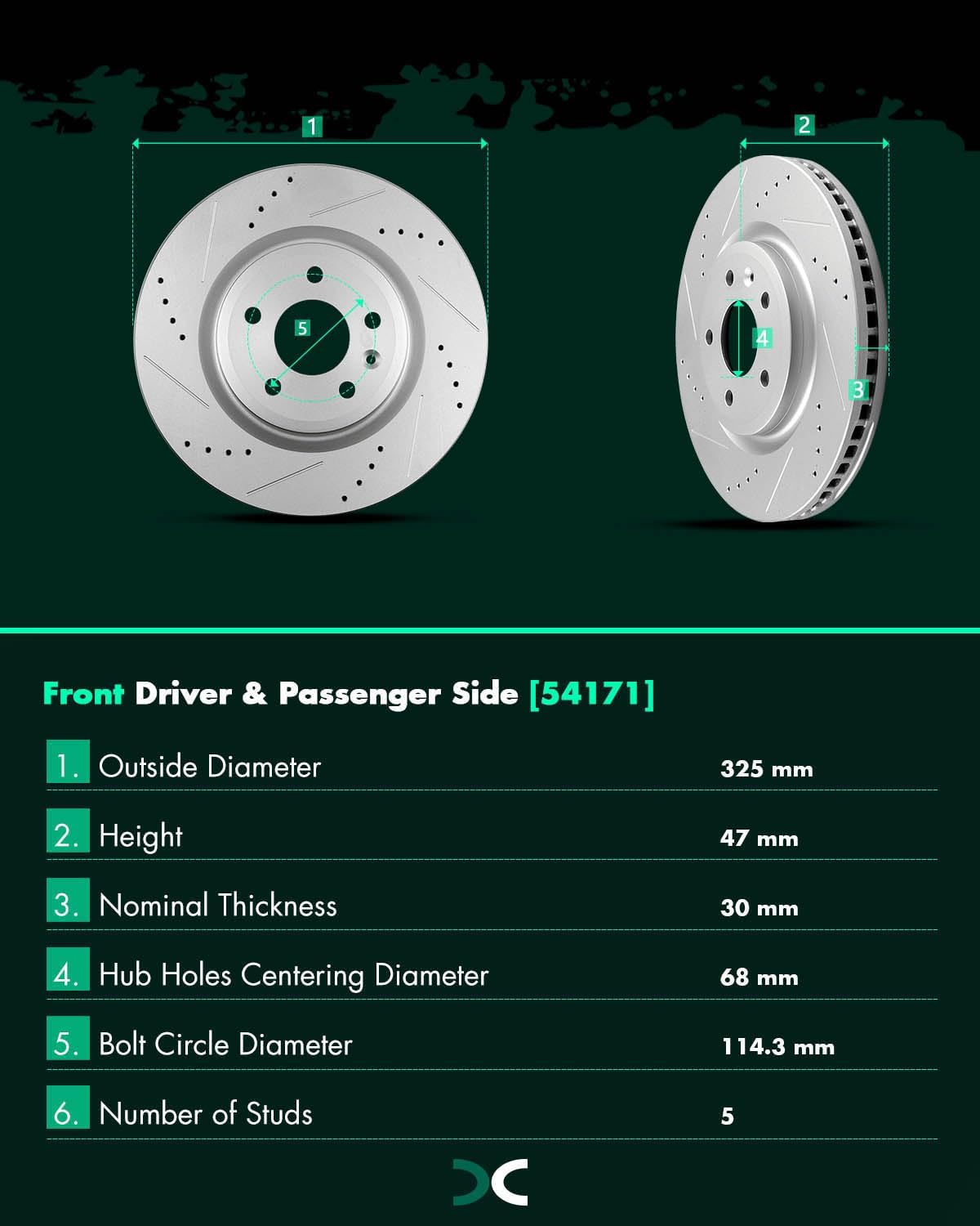 SCITOO CB5Z1125A,120.61102,54171;54166 ATD1508C,D1508-8715 Front Brake Pads and Rotors Fit For 2011-2018 For Ford Explorer,2012-2018 For Ford Flex,2011-2018 For Ford Taurus,2011-2012 For Lincoln MKS