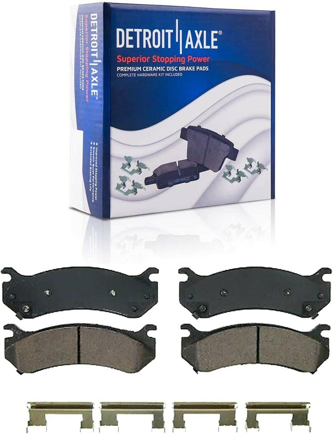 Detroit Axle - Front Brake Kit for Chevrolet GMC Silverado Sierra Suburban Express Savana 1500 Yukon Disc Rotors Brake Pads + 12pc Wheel Lug Nuts w/key Replacement : 12.01' inch Rotor