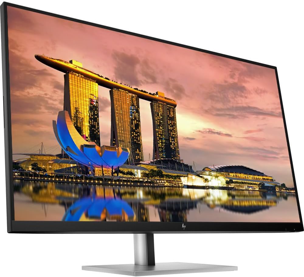 HP EliteDisplay E32k G5 32 inch 4K UHD LCD IPS Monitor 2-Pack Bundle with Full Dock, Built-in Speakers & Desk Mount Dual Stand