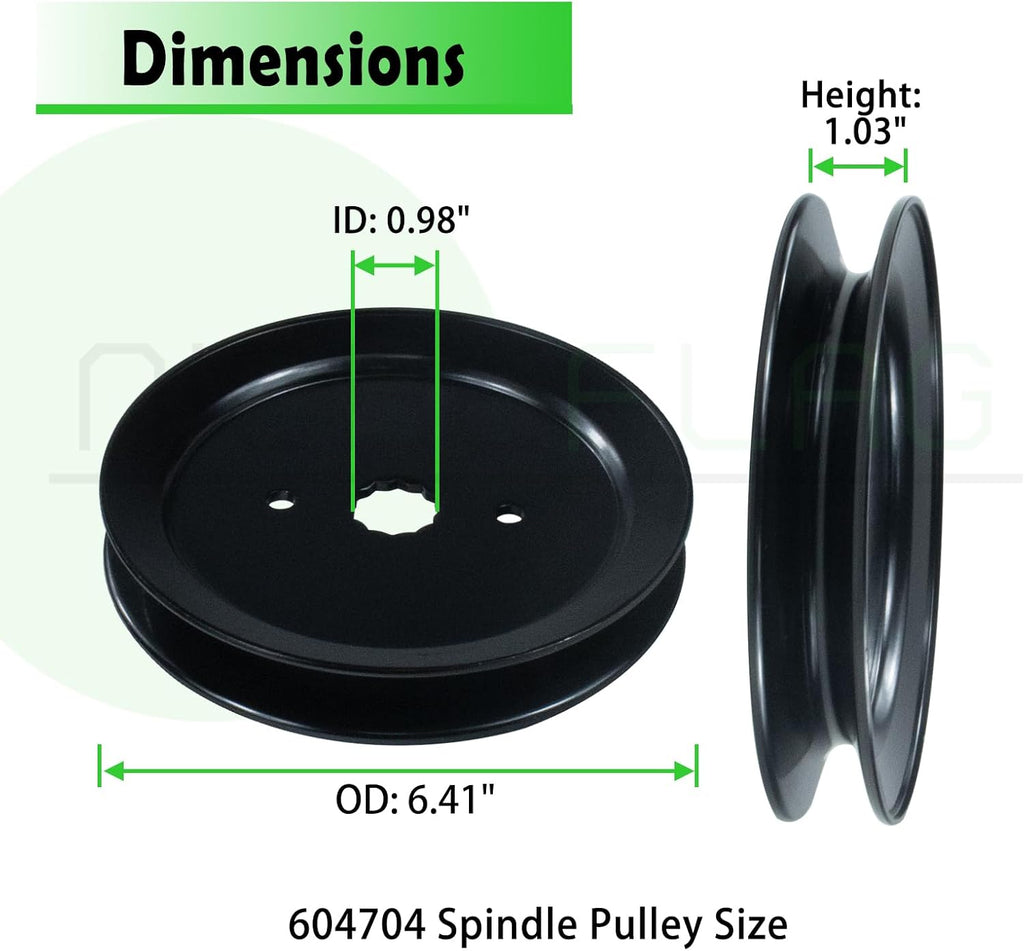 3 Pack 601804 Spindle Assembly with 604704 Spindle Pulley 604711 Belt (5/8x154) Replaces 607418 Spindle Assembly for Huster Raptor SD 60, Raptor 60, SD 60, Hustler XD 60, 932541 Decks