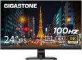 Gigastone 24 inch IPS LED Back Light Monitor 100Hz FHD 1920 x 1080,178°WideView,Frameless, Dual Monitor, MPRT 1ms, Built-in Speakers, Eye Care Technology, Ergonomic Tilt VESA Mount, HDMI VGA