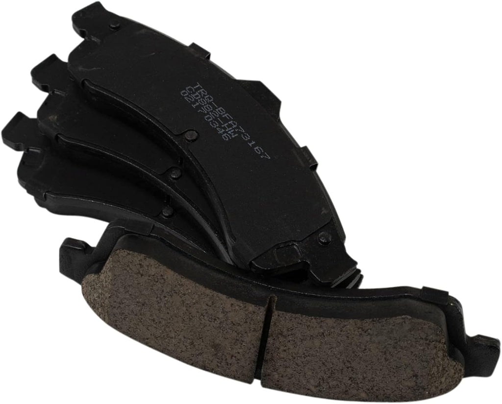 TRQ Performance Front Brake Pad & Rotor Ceramic Coated Drilled Rotors Calipers Compatible with 02-05 Chevrolet Trailblazer GMC Envoy 02-04 Oldsmobile Bravada 04-05 Buick Rainier 2005 Isuzu Ascender