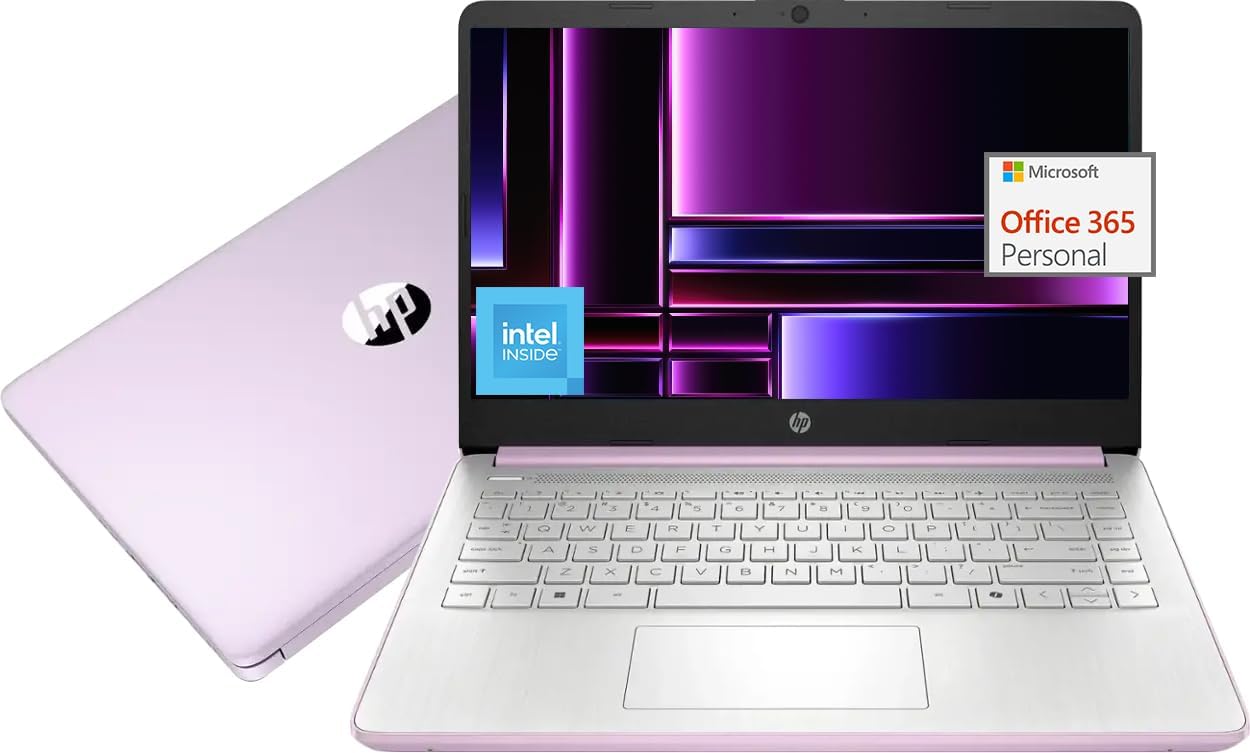 HP Laptop 14' for Students & Home, 1 Year Office 365, 4GB RAM, 256GB Storage(128GB UFS + 128GB SD Card), Intel Quad-Core Processor(Beat i3-1115G4), Wi-Fi 6, Webcam, USB C, Win 11 Pro