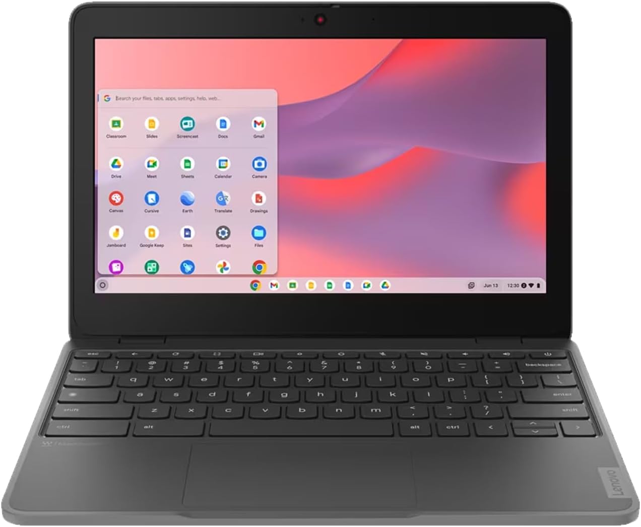Lenovo 100e Chromebook Gen 4 100e 82W0001EUS 11.6' Chromebook - HD - Octa-core (MediaTek Cortex A76 + Cortex A55) - 4 GB - 32 GB Flash Memory - English Keyboard - Graphite Gray