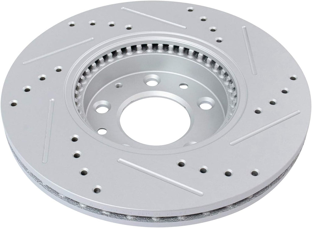 TRQ Front Ceramic Pads Performance Rotors & Caliper Kit Compatible with 2006-2012 Ford Fusion 2007-2012 Lincoln MKZ 2006 Lincoln Zephyr 2006-2011 Mercury Milan
