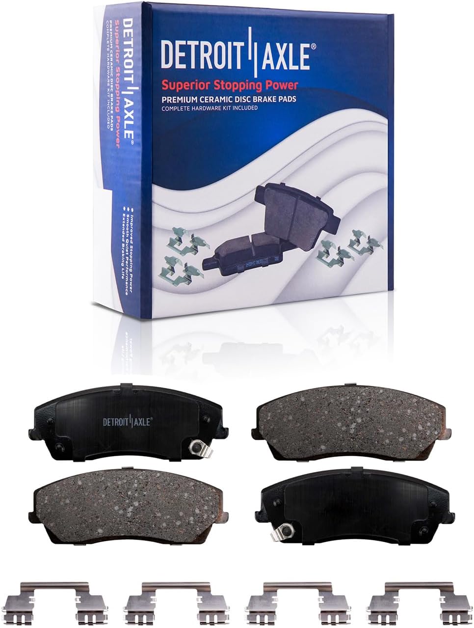 Detroit Axle - Brake Kit for Chrysler 300 Dodge Magnum Challenger Charger, 12.60'' inch Front & Rear Drilled & Slotted Brake Rotors Ceramic Brake Pads w/Hardware Replacement