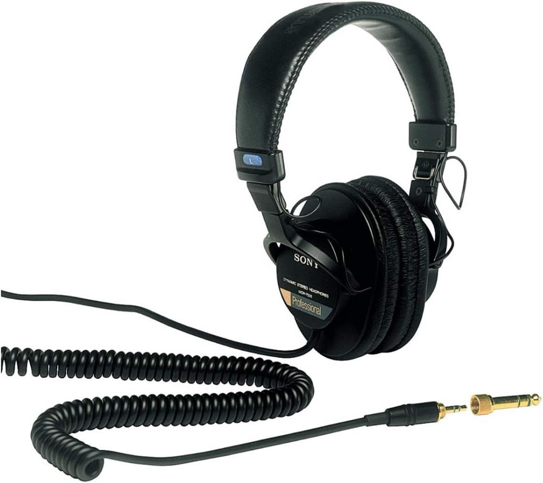 Sony - MDR7506 Professional Large Diaphragm Headphone Bundle with CASE - Black