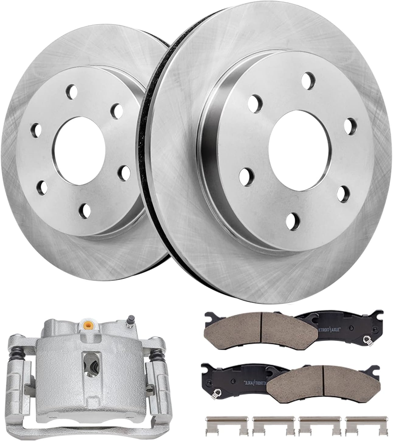 Detroit Axle - Front Brake Kit for Chevy GMC Silverado Sierra Savana Express 1500 Safari Cadillac Escalade, 12.01'' inch Disc Brake Rotors Ceramic Brake Pads Right Brake Caliper Replacement