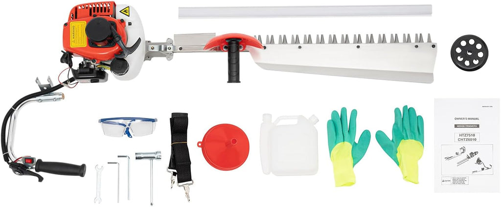 Gas Hedge Trimmer,22.5CC Single Edge Hedge Trimmer,Handheld,Lightweight,with Practical Air Filter Fuel Oil Mixing Bottle & Gloves, Garden Bush Trimmer Tool for Gardening Modeling,Greening Pruning