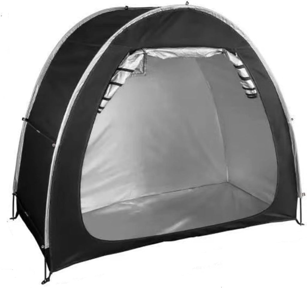 Bike Covers Outdoor Storage Waterproof 2 Bikes Outside Storage Outdoor storage tent with windows for Motorcycle,Garden Tools,Toys,Lawn Mower(B)