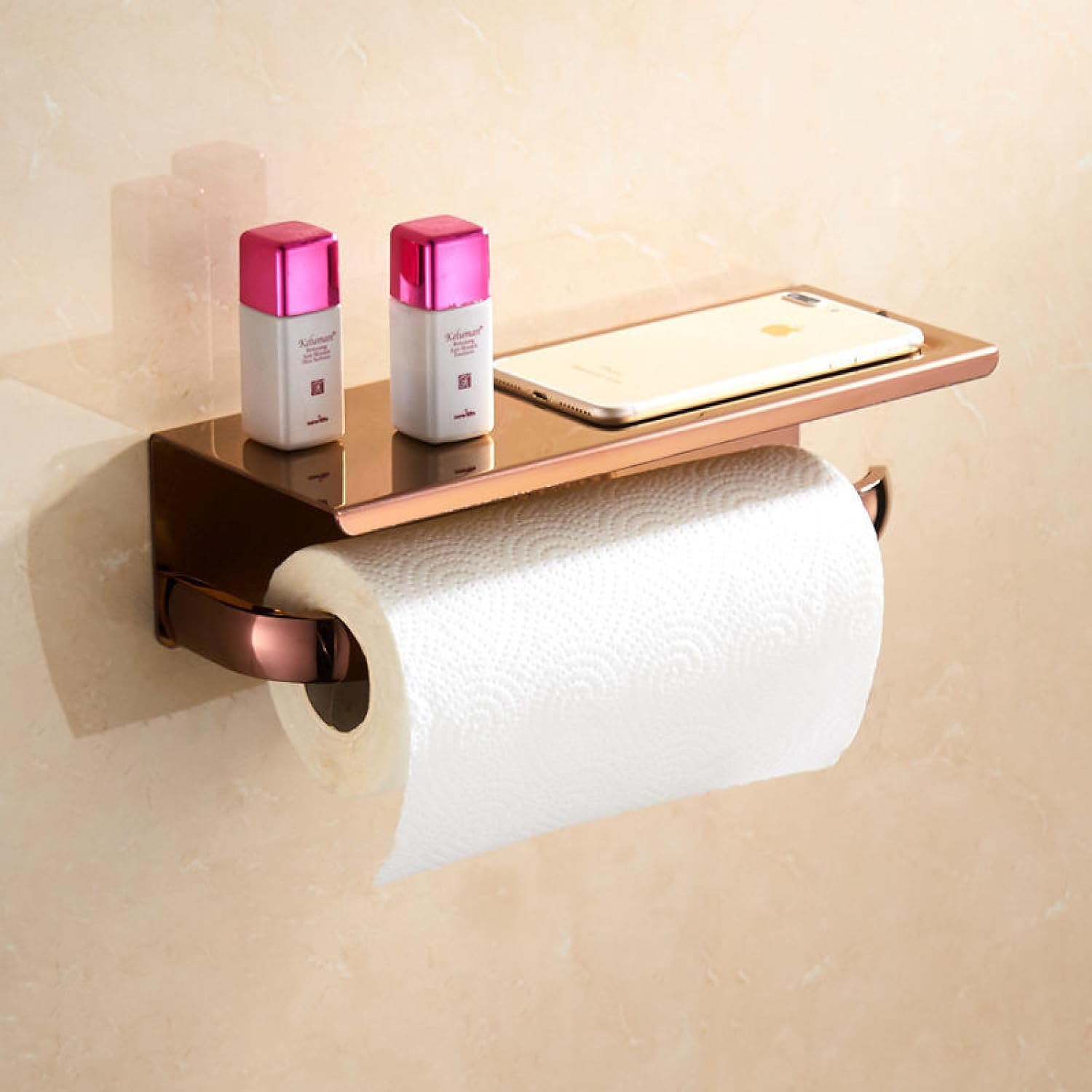 Towel Rack, Bathroom Hardware Pendant, Toilet Towel Rod, Bath Towel Rack, Rose Gold Bath Towel Rack
