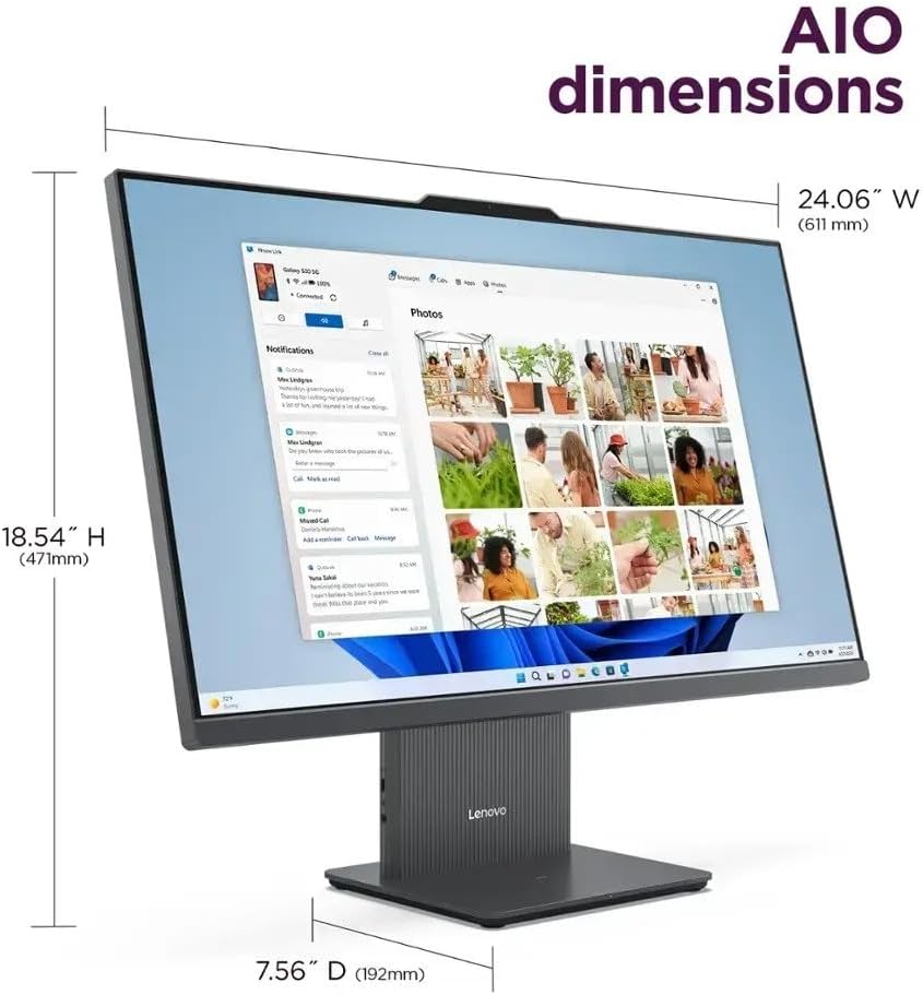 Lenovo ThinkCentre All-in-One Desktop Computer, 27' FHD Touchscreen, 10-core Intel Core i7-13620H Processor, 64GB DDR5, 2TB SSD, Wi-Fi 6, USB-C, HDMI in&Out, Wired KB&Mouse, Windows 11 Pro