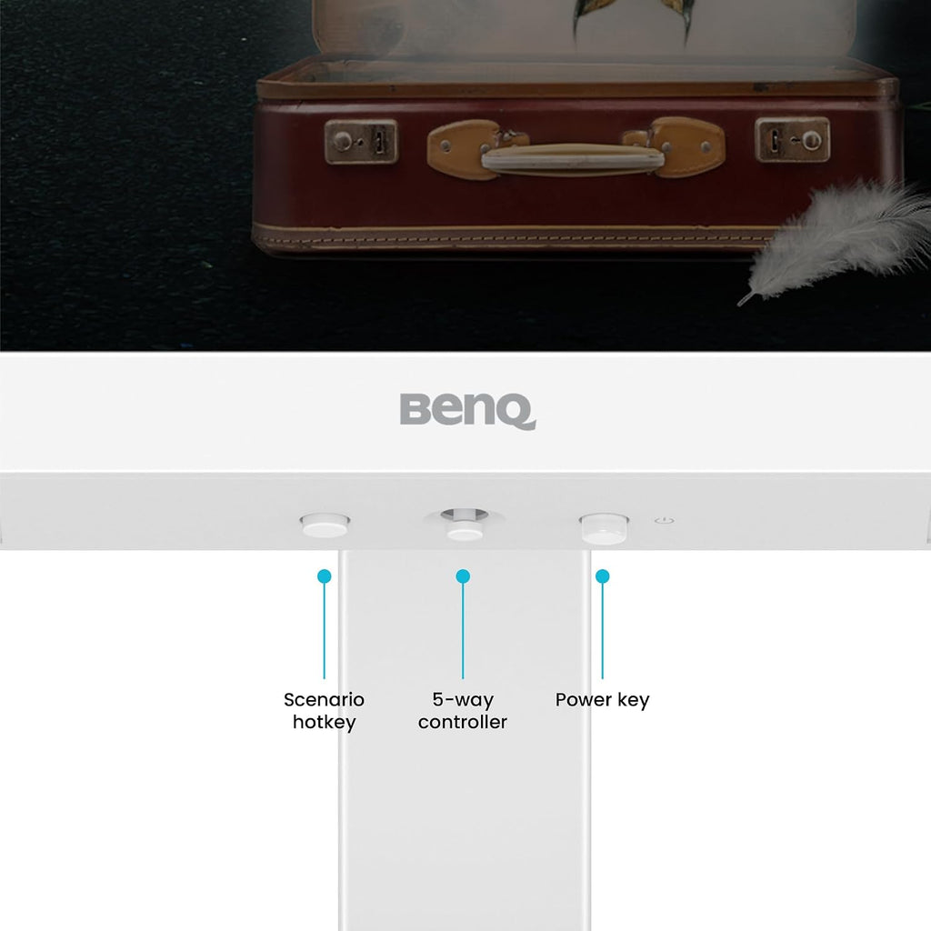 BenQ EW2790Q 27' QHD Premium Home Monitor with 99% sRGB, Height Adjustable Stand, Built-in 5W Speakers, 1 USB-C, USB Hub, 3 HDMI Ports and Eye-Care Technology