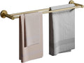 Towel Rack Self Adhesive Towel Hanger Wall Mounted Towel Bar Double-bar No Drilling Copper for Bathroom and Toilet,Gold Bathroom (Color : Gold)