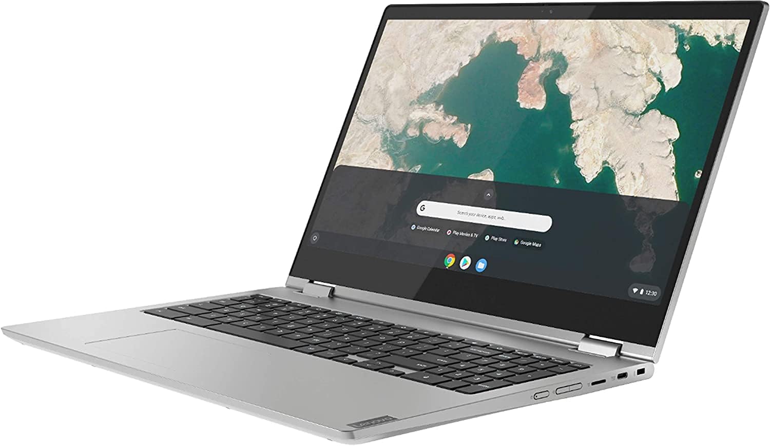 Lenovo C340 15.6'' FHD Touchscreen 2-in-1 Chromebook Laptop, Intel i3 CPU(Up to 3.4GHz), 4GB RAM, 128GB Space(64GB eMMC+64GB MSD), USB-C, Wi-Fi, Bluetooth, Webcam, Chrome OS+JVQ MP Gray