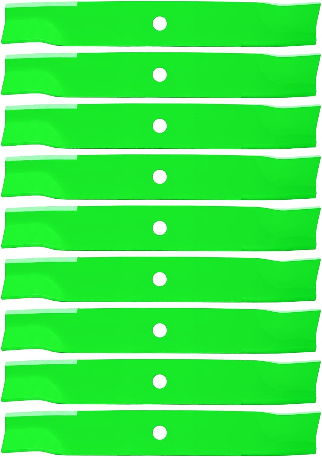 High Lift Mower Blades M128485 M131958 M144196 M163983 TCU15881 60 Inch Deck 737 757 777 797 1023E 1025R 1026R 3033R 3038R 3039R 3045R 9 Pack Compatible with John Deere