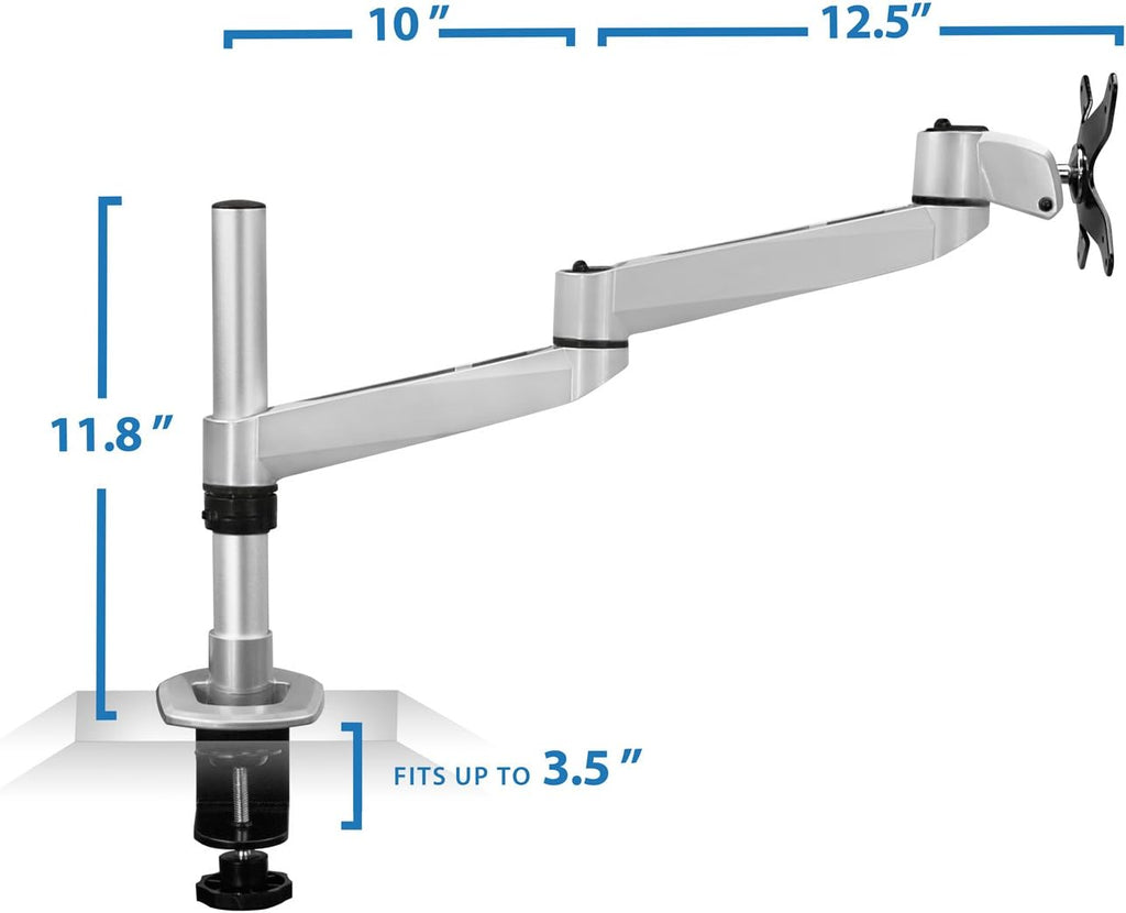 Mount-It! Articulating Single Arm Computer Monitor Desk Mount for 24-Inch Monitors (MI-33116)