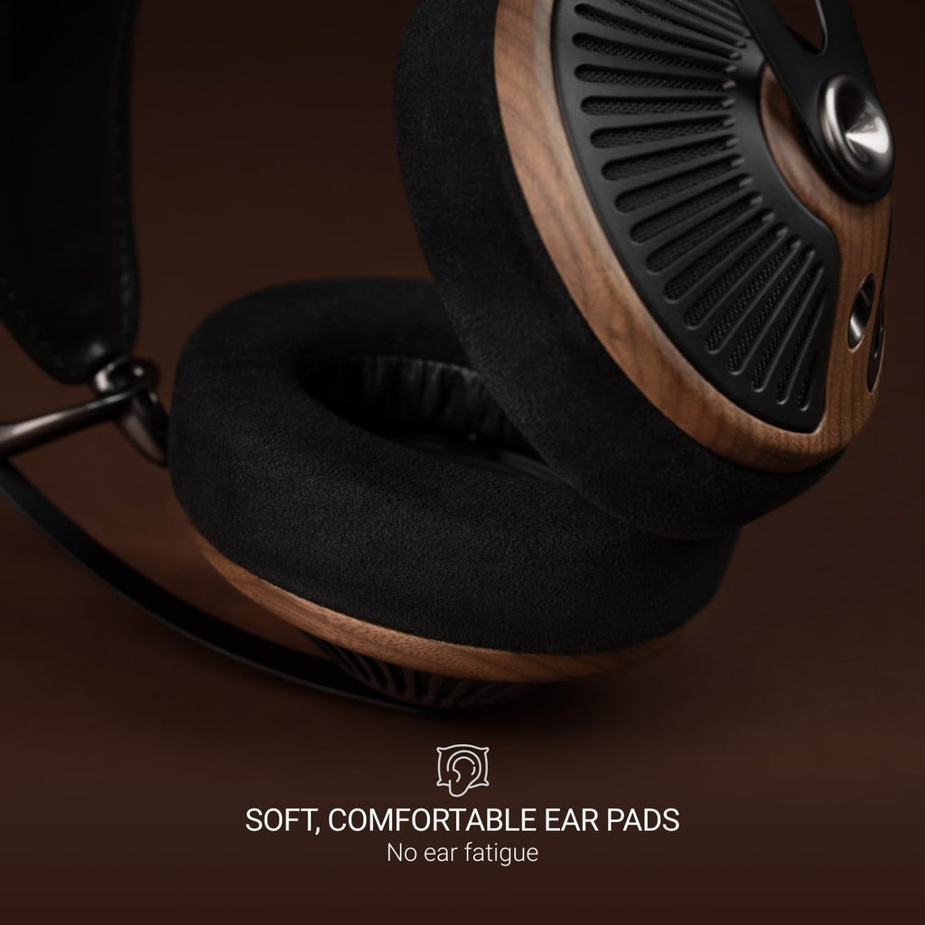 MEZE Audio 105 Silva | Wired Over-The-Ear Lightweight Audiophile Open-Back Headphones | 50mm Dynamic Drivers | Low Impedance 42 Ohms | Cables and Carrying Pouch Included