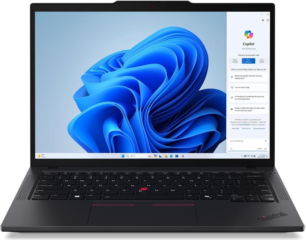 Lenovo ThinkPad T14 Gen 5 21ML006LUS 14' Notebook - WUXGA - Intel Core Ultra 7 155U - 16 GB - 512 GB SSD - English Keyboard - Gray