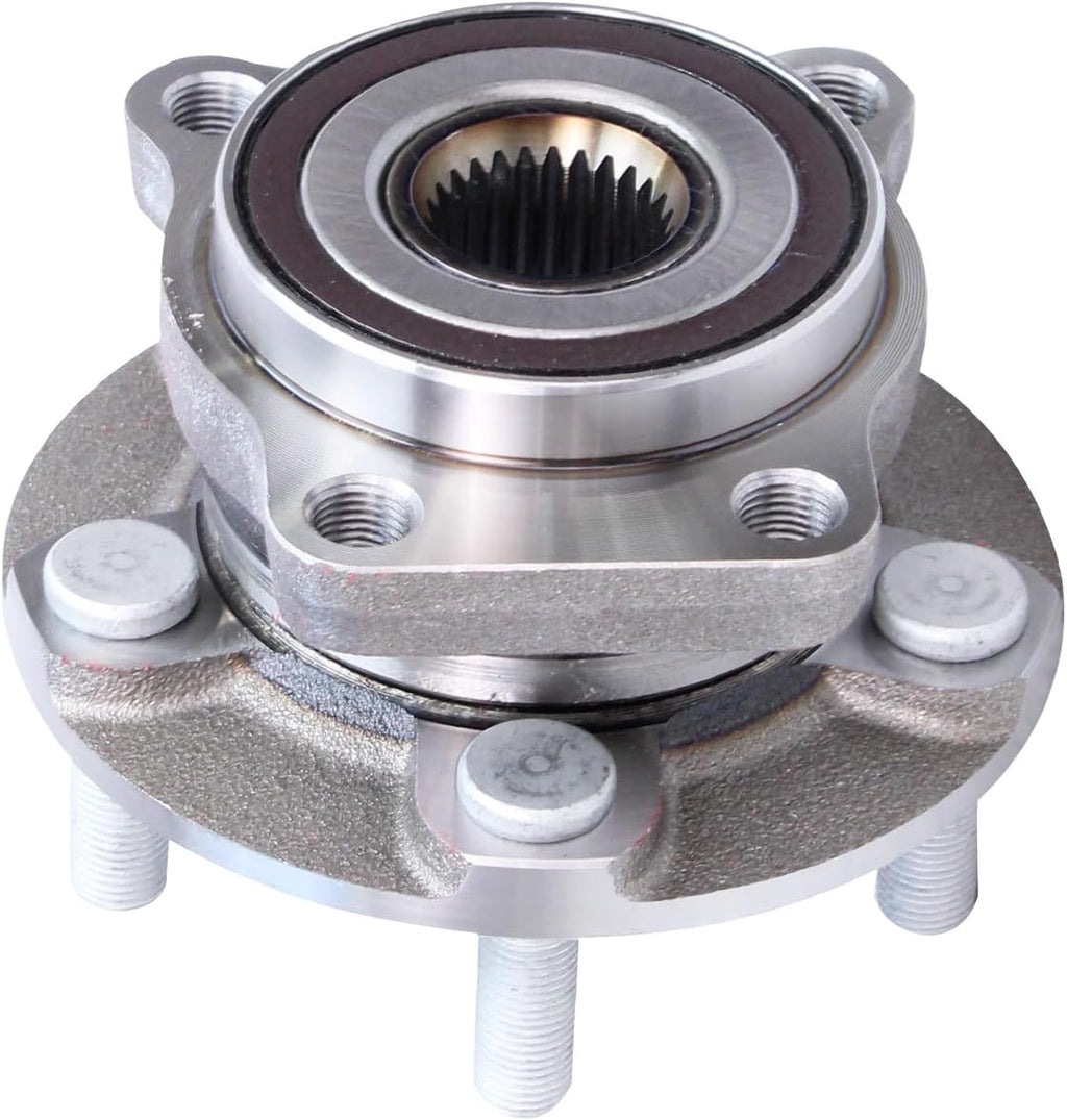Detroit Axle - Front Brake Kit for 09-10 Subaru Forester, 08-10 Impreza, Disc Brake Rotors Ceramic Brake Pads Wheel Bearing and Hubs 2008 2009 2010 Replacement