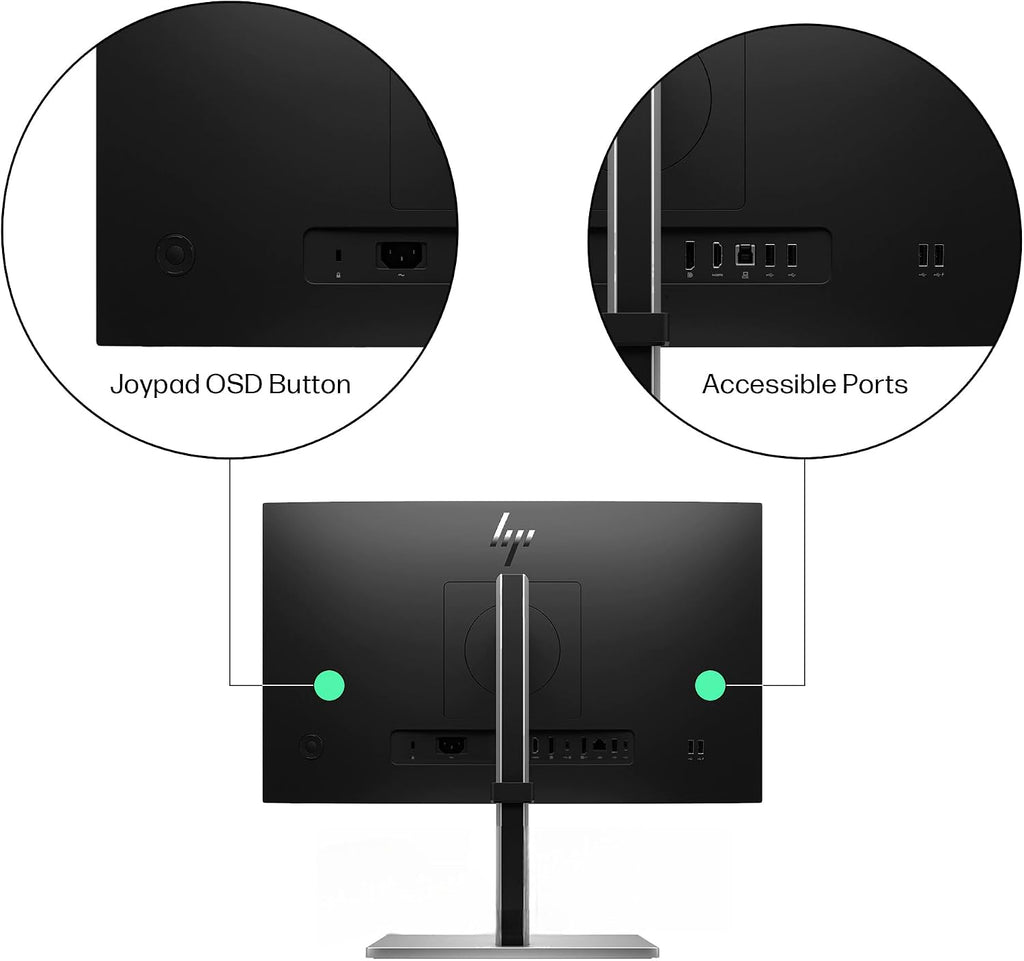 HP EliteDisplay E32k G5 32 inch 4K Ultra HD LCD IPS Monitor 2-Pack Bundle with Full Dock, Built-in Speakers