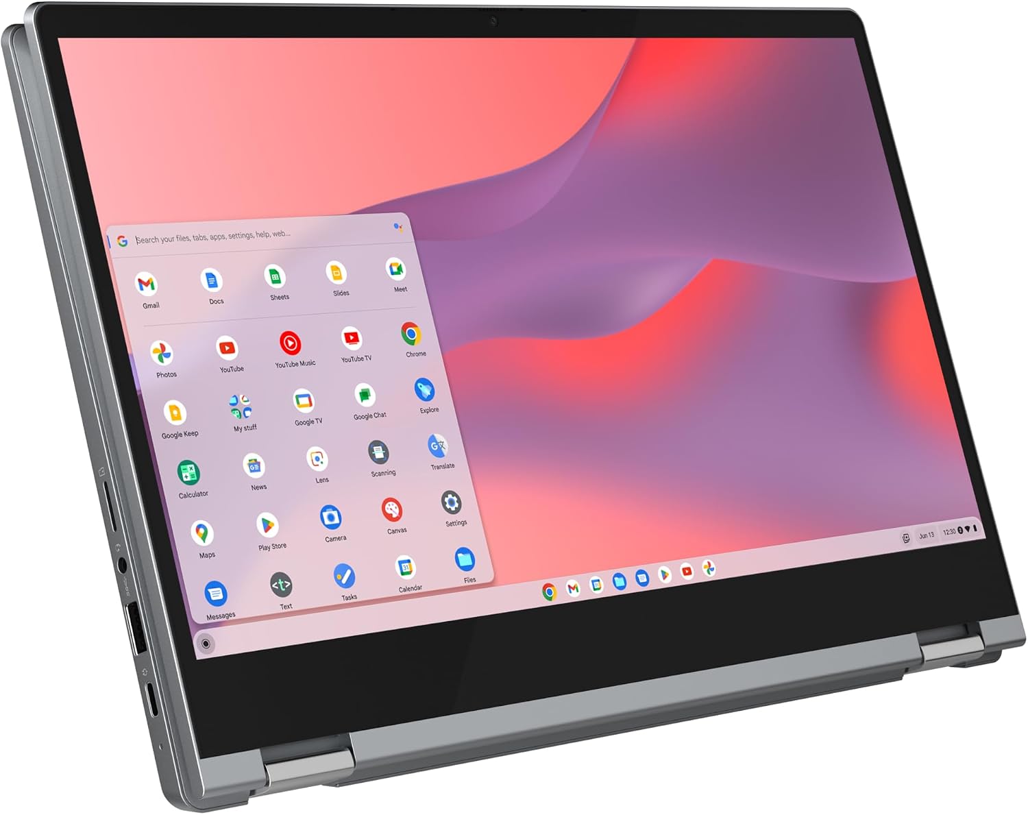 Lenovo - 2022 - Flex 5 - Chromebook 2-in-1 Laptop - Intel Celeron N5205U - 13.3' FHD Touch Display - 4GB RAM - 64GB Memory - UHD Graphics - Chrome OS