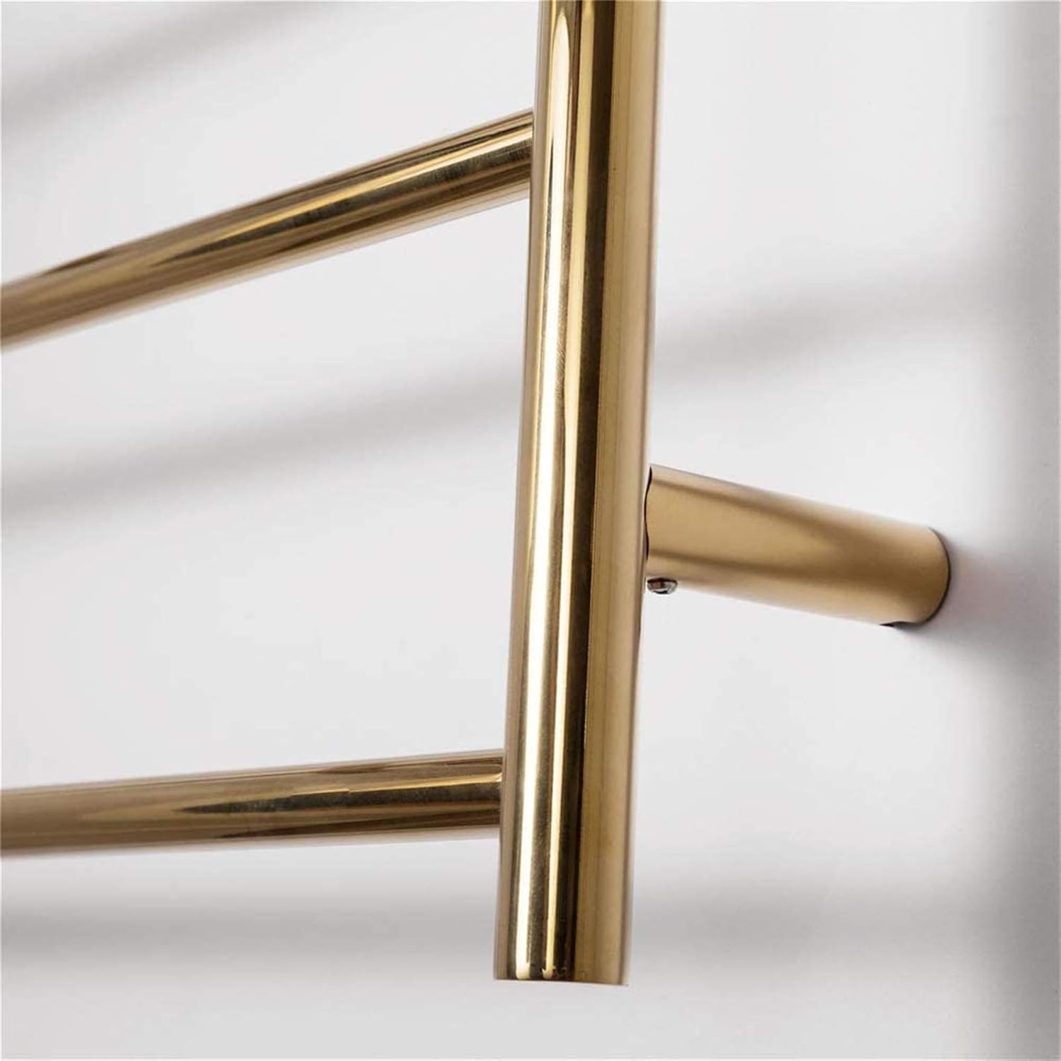 Heated Towel Rail Bathroom Wall Heater Towel Warmer, Wall Mounted Towel Bar, Gold Towel Warmer Creative Modern Stainless Steel, 480X 610X 230Mm,Open Wire,Hidden Wire