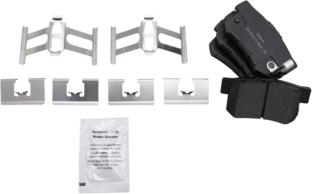 TRQ Front Brake Pad & Rotor Kit Brake Caliper Brake Pads Brake Rotor Semi-Metallic Vented Compatible with 2001-2007 Chrysler Town & Country 2003-2007 Dodge Caravan Grand Caravan