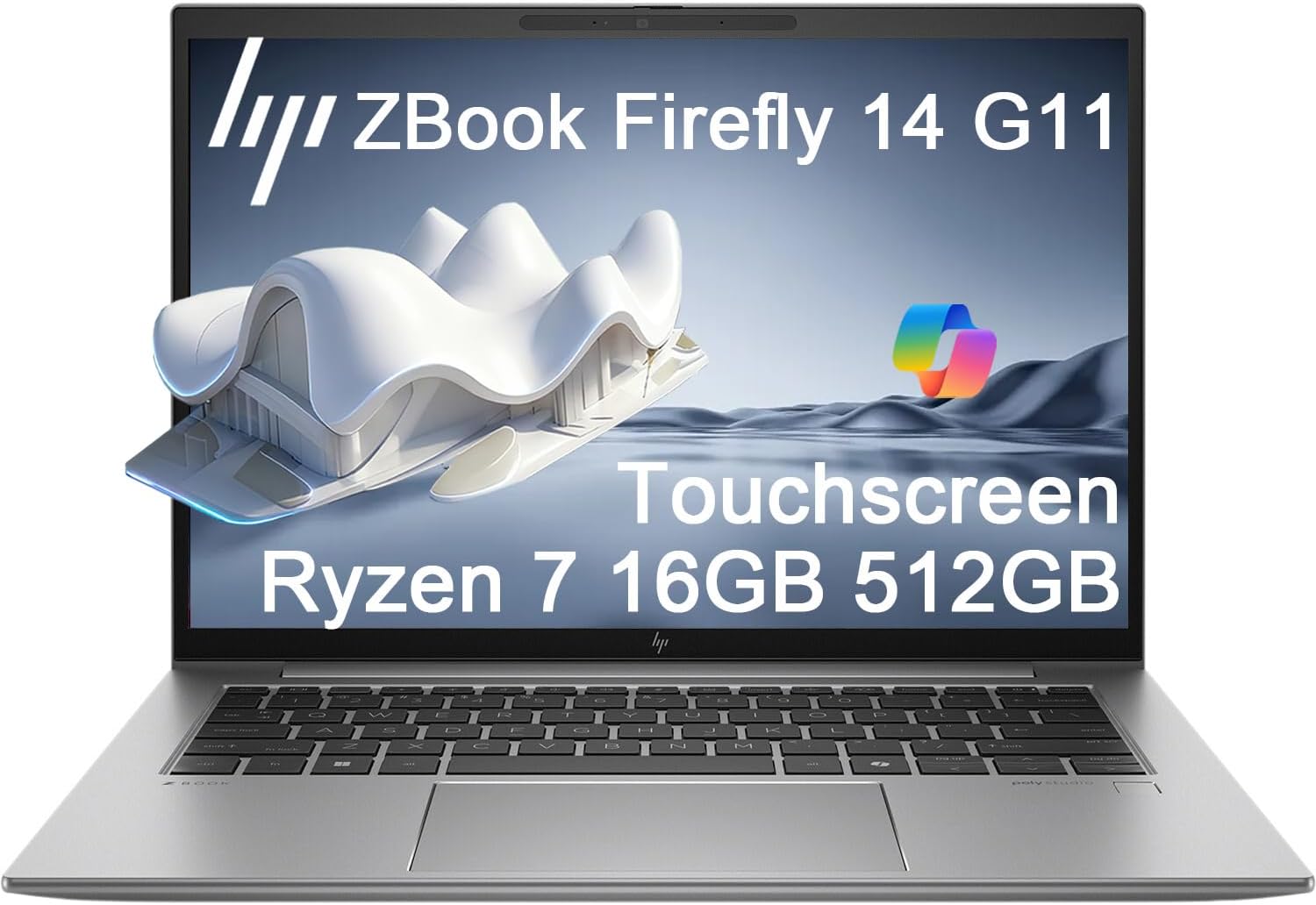 HP ZBook Firefly 14 G11 Mobile Workstation Laptop (14' FHD+ Touchscreen, 16GB DDR5, 512GB SSD, AMD Ryzen 7 8840HS (> Intel i7-1355U)) for Engineer, Designer, 2 x Thunderbolt 4, IR Webcam, Win 11 Pro