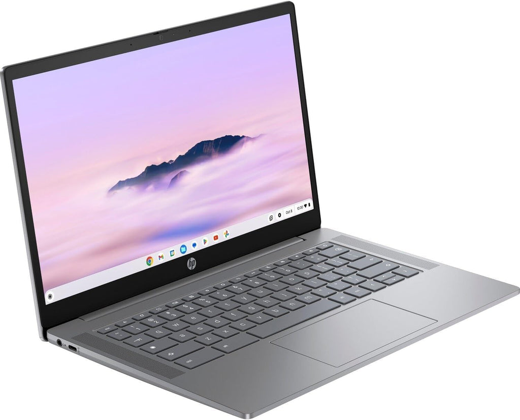 HP 14' Touchscreen FHD Chromebook Plus Laptop Bundle, Intel Core i3-N305, 8GB LPDDR5 RAM, 256GB UFS Storage, Includes Sleeve & Wireless Mouse, Chrome OS