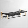TOMYEUS Shower Caddy Bathroom Shelf Towel Racks for Bathroom,Bathroom Towel Shelf,Wall Mounted Multifunctional Double Towel Bars，22.8 Inch Wall Mount Holder Shower Organizer