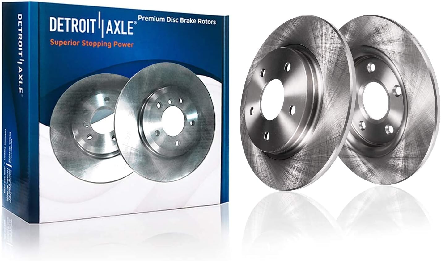 Detroit Axle - Rear Brake Kit for Ford Five Hundred Freestyle Taurus X Mercury Montego Sable, Disc Brake Rotors Ceramic Brake Pads Brake Caliper Replacement