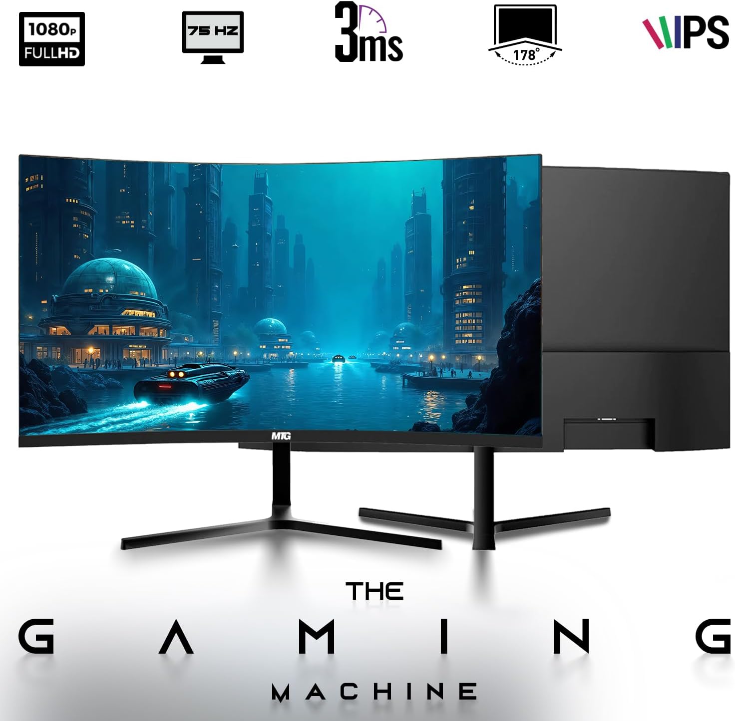 HP Gaming PC Desktop Computer 5911 AMD A10-9700, RX 550, 16GB RAM, 1TB SSD, 27 Inch Curved Monitor, RGB KBM with AI Copilot, WiFi, RGB Headphone, Webcam, Windows 11 (Renewed)