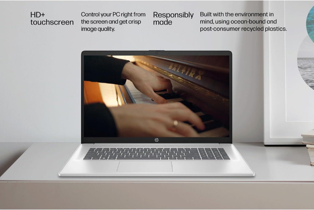 HP 17.3' Touchscreen Laptop Featuring Backlit Keyboard | Intel 7-150U 10 Core Processor (Beats I7-1335U) | 32GB RAM | 1TB PCIe SSD | Wi-Fi 6 | Bluetooth 5.3 | Windows 11 | w/WOWPC Recovery USB