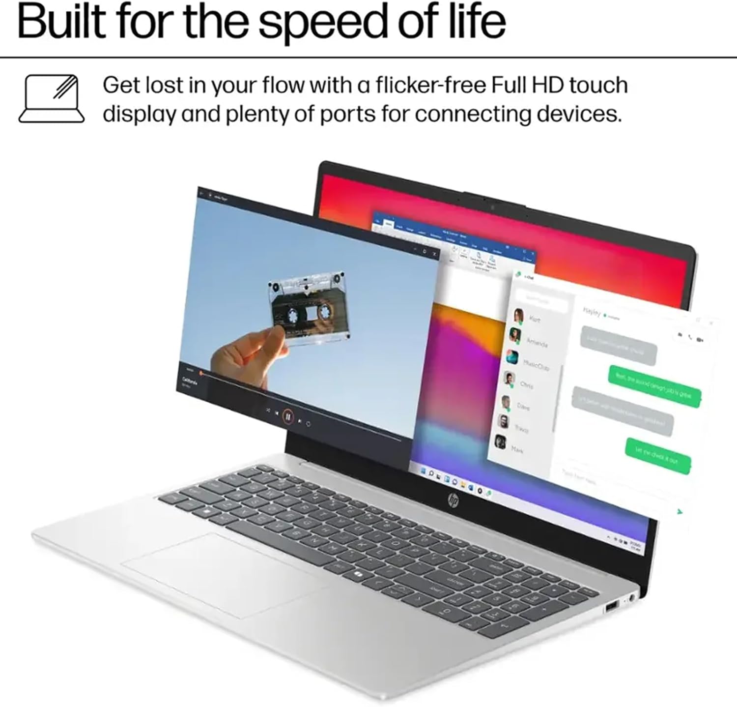 HP 15.6in Touchscreen Laptop Computer - 15.6' FHD Display, Intel i7 1355U(10-core), Intel Iris Xe Graphics, Windows 11 Pro, Wi-Fi6, Bluetooth, Accessoires (64GB RAM + 1TB SSD)