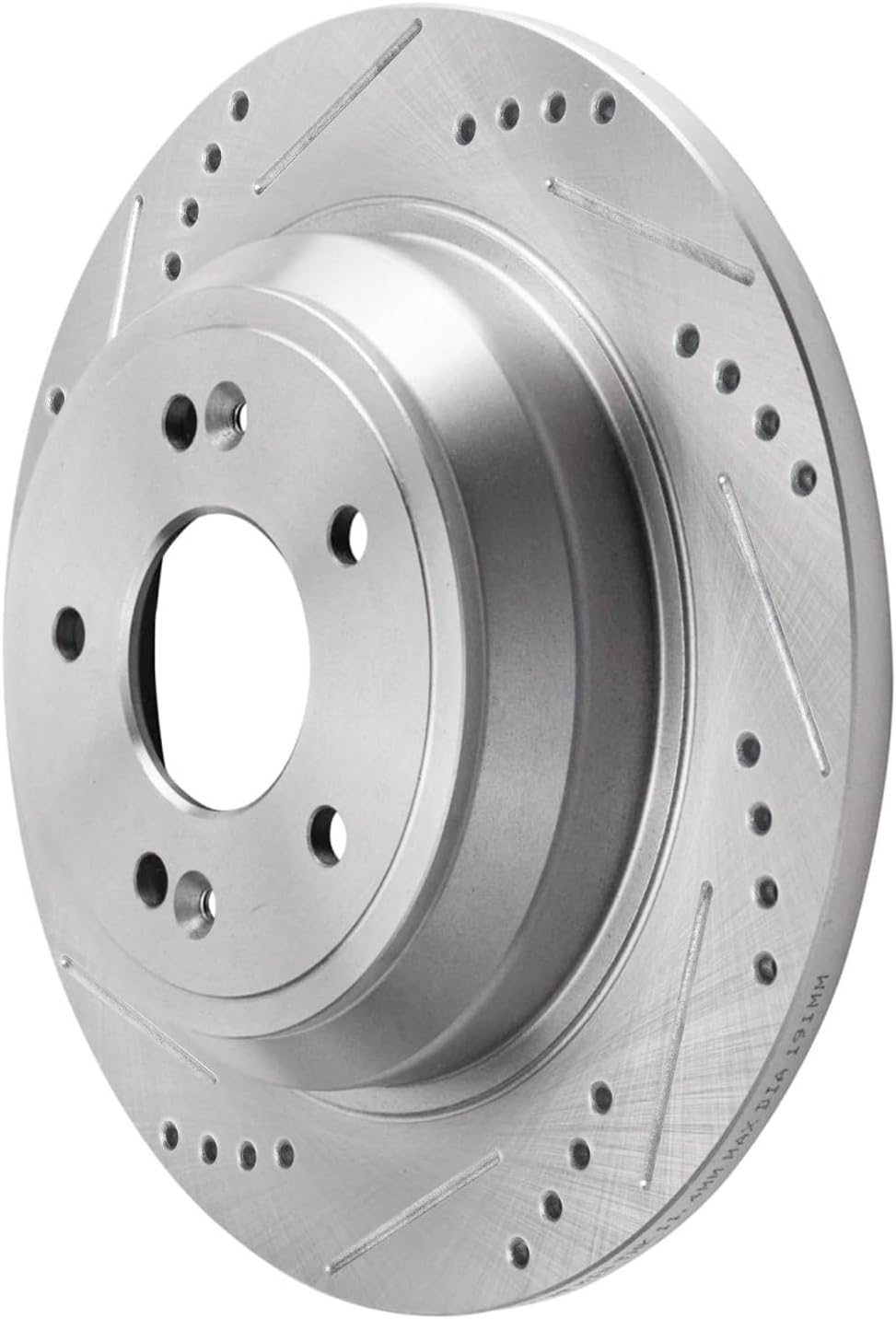 Detroit Axle - 6pc Rear Brake Kit for 2010-2017 Hyundai Genesis Kia K900 Genesis G80, Drilled Slotted Disc Brake Rotors Ceramic Brakes Pads 2011 2012 2013 2014 2015 2016 Replacement: 12.36' inch Rotor