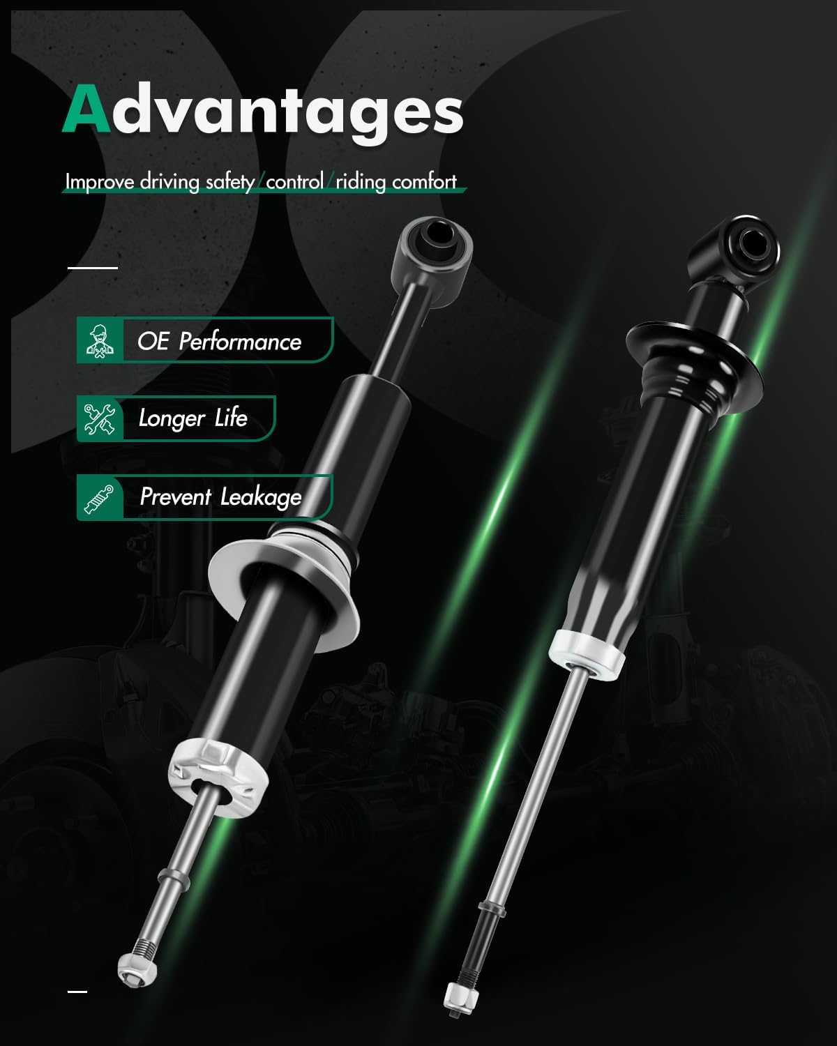 SCITOO Full Set Shocks for Explorer, Shocks Absorbers and Struts Fits 2006-2010 for Ford Explorer,07 08 09 10 for Ford Explorer Sport Trac,06 07 08 09 10 for Mercury Mountaineer Amortiguadores