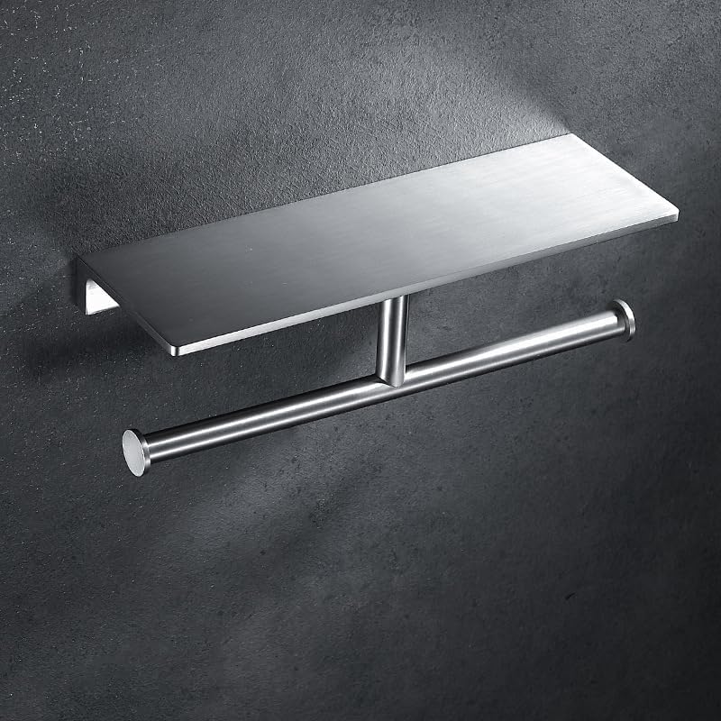 Paper Towel Hook Bathroom roll Paper Holder Paper Towel Hook Holder Toilet Paper Towel Holder, Double Nickel Brushed Paper Holder
